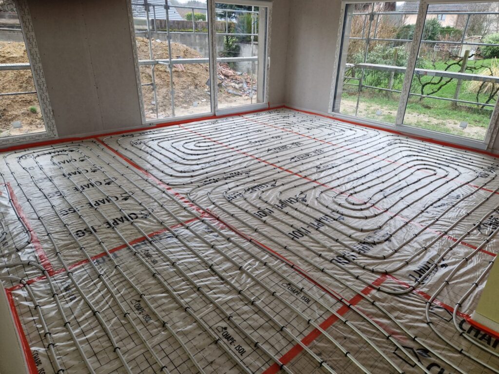 Travaux de plancher chauffant dans une maison individuelle à Mulhouse dans le Haut-Rhin - DK Concept
